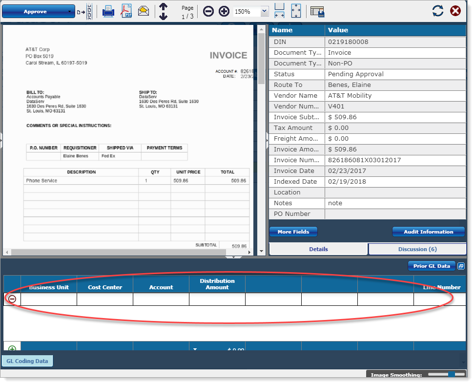 NonPO Invoices DataServ